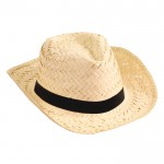 Cappello di paglia per promozioni estive color nero prima vista