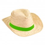 Cappello di paglia per promozioni estive color lime prima vista