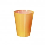 Bicchiere riutilizzabile in plastica colorata traslucida da 500ml color arancione prima vista