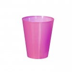Bicchiere riutilizzabile in plastica colorata traslucida da 500ml color rosa prima vista