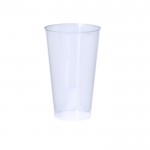 Bicchiere riutilizzabile in plastica dura traslucida da 450 ml color trasparente prima vista
