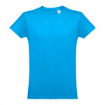 Crea la tua t shirt con logo colore azzurro ciano prima vista