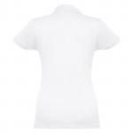 Polo magliette personalizzate da donna colore bianco seconda vista
