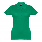 Polo magliette personalizzate da donna colore verde prima vista