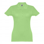 Polo magliette personalizzate da donna colore verde chiaro  prima vista