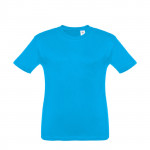 Maglietta personalizzata per bambini colore azzurro ciano