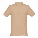 Magliette polo con logo da 240 g/m² colore marrone chiaro