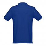 Magliette polo con logo da 240 g/m² colore blu reale seconda vista