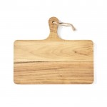 Tagliere in legno teak con manico color legno