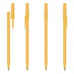 Penna promozionale colorata  color giallo prima vista
