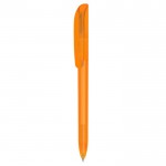 Penna a sfera con corpo trasparente color arancione