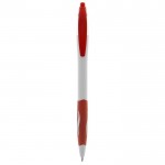 Penna promozionale con impugnatura soft color rosso