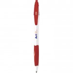 Penna promozionale con impugnatura soft color rosso prima vista