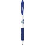Penna promozionale con impugnatura soft color blu prima vista