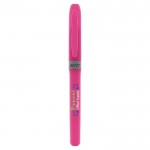 Evidenziatore promozionale a forma di penna color rosa prima vista