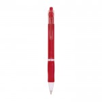 Colorate penne di plastica con logo color rosso