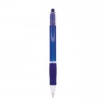 Colorate penne di plastica con logo color blu