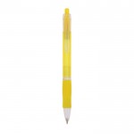 Colorate penne di plastica con logo color giallo