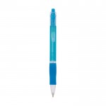 Colorate penne di plastica con logo color azzurro