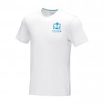 T-shirt da uomo in cotone biologico GOTS da 160 g/m² Elevate NXT color bianco vista con stampa serigrafica
