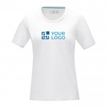 T-shirt da donna in cotone biologico GOTS da 160 g/m² Elevate NXT color bianco vista area di stampa