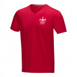 T-shirt in cotone biologico personalizzabile con logo colore rosso