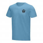 Magliette ecologiche da personalizzare colore blu chiaro con logo