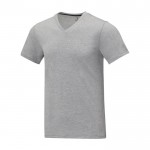 T-shirt da uomo con scollo a V in cotone da 160 g/m² Elevate Life color grigio