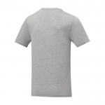 T-shirt da uomo con scollo a V in cotone da 160 g/m² Elevate Life color grigio terza vista posteriore