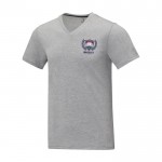 T-shirt da uomo con scollo a V in cotone da 160 g/m² Elevate Life color grigio vista con stampa serigrafica