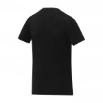 T-shirt da donna con scollo a V in cotone da 160g/m² Elevate Life color nero terza vista posteriore