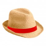 Cappello di carta rustico in colore abbronzato color rosso prima vista