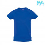 Colorate magliette sportive con logo colore blu