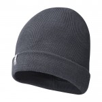 Cappelli invernali ecologici con logo color grigio scuro