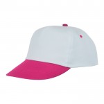 Cappellino bianco con visiera colorata colore rosa