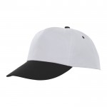 Cappellino bianco con visiera colorata colore nero