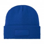Cappello invernale con patch personalizzabile color blu reale