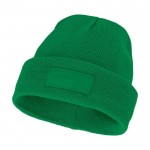 Cappello invernale con patch personalizzabile color verde