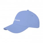 Cappelli promozionali da 260 g/m2 per imprese e clienti color celeste