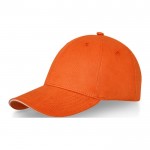 Cappellino promozionale a 6 pannelli colore arancione
