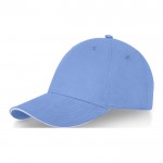 Cappellino promozionale a 6 pannelli colore azzurro