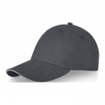 Cappellino promozionale a 6 pannelli colore grigio scuro