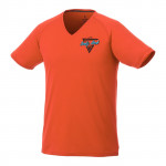 Maglietta tecnica con logo aziendale da uomo colore arancione