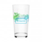 Bicchieri di vetro con logo per birra colore transparente stock finito