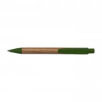 Penna in bambù con dettagli colorati color verde scuro prima vista