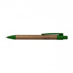 Penna in bambù con dettagli colorati color verde scuro seconda vista
