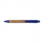 Penna in bambù con dettagli colorati color blu prima vista