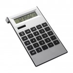 Calcolatrice in plastica ABS a 8 cifre con tasti antiscivolo color argento prima vista