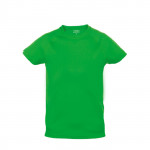 Colorate magliette sportive con logo colore verde