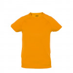 Colorate magliette sportive con logo colore arancione